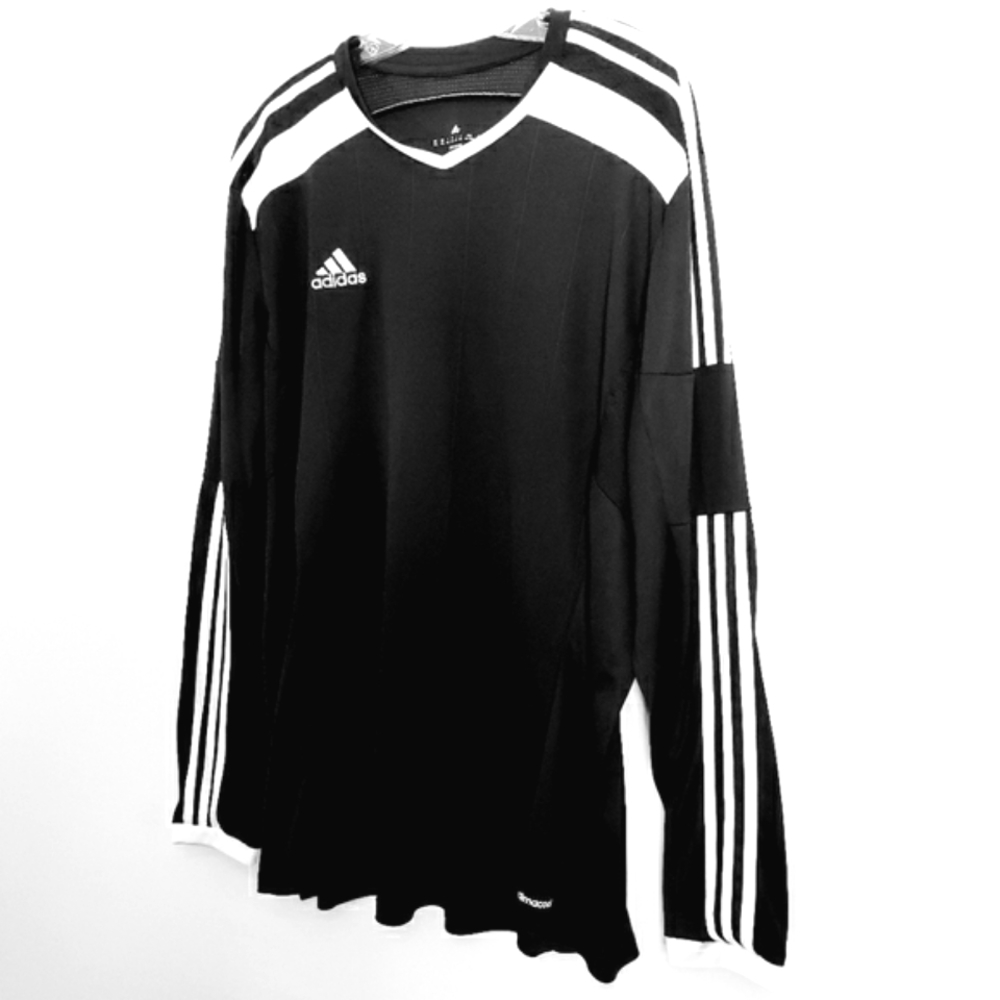 Nwot Set of  2 Adidas Climacool Jerseys Black & Red Striped Longsleeve A… - Picture 3 of 16